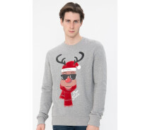 Придбати - чоловічу кофту  Кофта JORSNOWFALL SWEAT CREW NECK XMAS 12180332 Light Grey Jack & Jones XL Сірий