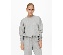 Придбати - жіночу толстовку  Толстовка ONLSQUARE L/S STRING O-NECK CC SWT 15234269-Light Grey Melange ONLY M Сірий