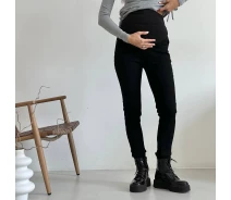 Придбати - джинси для вагітних  Джинси для вагітних WOW MOM Skinny Чорні 44 (3844) (3844_44)
