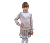 Придбати - дитячий джемпер  Джемпер для дівчинки Art Knit Морячка бежевий 116/122