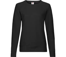 Придбати - жіночий світшот  Світшот Fruit of the Loom Lightweight Raglan Sweat Ladies Чорний XL (062146036XL)