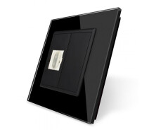 Придбати - розетку и выключатель  Розетка HDMI Livolo чорне скло (VL-C791HD-12)