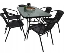 Придбати - комплект садових меблів  Комплект садових меблів Kontrast Garden Bistro Black-6