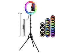 Придбати - кільцеве світло  Кільцева LED RGB лампа світлодіодна 26 см і штатив 2М кільцеве світло світлодіодне кільце
