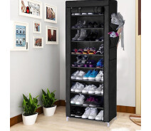 Придбати - стеллаж  Стелаж для зберігання взуття Combination Shoe Frame 60X30X160 на 9 полиць Чорний