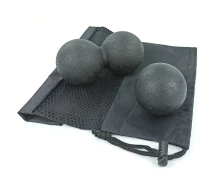 Придбати - масажний м'яч  Масажний набір 2 в 1 Set Balls FitMaker чорний (міофасціальний м'яч для масажу, масажер для м'язів, шиї, спини, рук, ніг, тіла)
