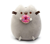 Придбати - подарок для геймеров  М'яка іграшка Пушин із пончиком Pusheen 18 см P 006