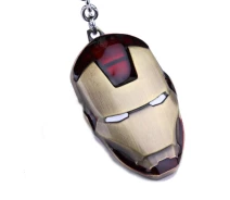 Придбати - подарок для геймеров  Брелок GeekLand Iron Man Залізна людина матова голова з червоним IM 10.15.907