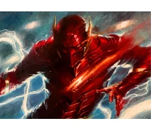 Придбати - подарок для геймеров  Картина GeekLand The Flash Флеш фан арт 60х40см TF 09.032