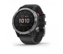 Придбати - смарт-годинник  Смарт-годинник garmin fenix 6 solar silver with black band (010-02410-00) (NW15600)