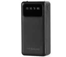 Придбати - універсальну мобільну батарею  Повербанк 30000mAh TITANUM OL03 Black з ліхтариком (TPB-OL03-B)