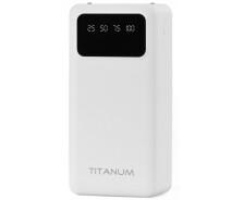Придбати - універсальну мобільну батарею  Повербанк 30000mAh TITANUM OL03 White з ліхтариком (TPB-OL03-W)