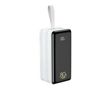 Придбати - універсальну мобільну батарею  Power bank REMAX RPP-291 PD20W+QC3.0 (22.5W) 80000 mAh портативная батарея повербанк 4xUSB с фонариком White