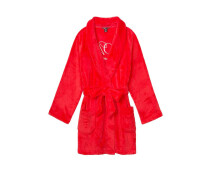 Придбати - жіночий домашній халат  М'який теплий міні-халат Victoria's Secret Logo Short Cozy Robe Leopard поєднання сексуальності та елегантності, подарує масу приємних вражень від носіння та підкреслить усі переваги вашої фігури. Зручний міні-халат класичного крою з двома місткими наклад