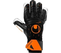 Придбати - воротарську рукавичку  Воротарські рукавички Uhlsport SPEED CONTACT SOFT PRO чорно-біло-жовтогарячі 1011268 01 Розмір 7.5