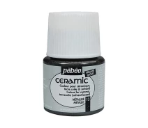 Придбати -  Фарба на основі розчинника Pebeo Ceramic по склу та кераміці Графітовий металік 45 мл (P-025-013)