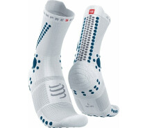 Придбати - жіночу шкарпетку  Шкарпетки спортивні компресійні Compressport Pro Racing Socks V4.0 Trail, White/Fjord Blue, T2 (39-41)