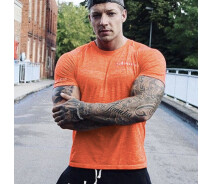 Придбати - чоловічу футболку  Футболка компресійна чоловіча Gym Generation XL Muscular Giants помаранчевий (2760-2019)