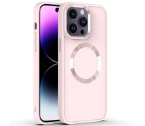 Придбати -  TPU чохол Bonbon Metal Style with Magnetic safe для Apple iPhone 12 Pro / 12 (6.1") (Рожевий / Light Pink) (1566616)