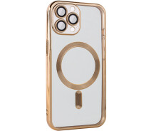 Придбати -  TPU чохол Fibra Chrome with Magnetic safe для Apple iPhone 13 Pro Max (6.7") (Gold) (1557282)