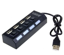 Придбати - розгалужувач і прикурювач  Розгалужувач USB HUB на 4 порта високошвидкісний USB хаб зарядка подовжувач (50932451) Чорний