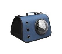 Придбати - переноску  Сумка-перенесення Taotaopets 254405 Dark Blue контейнер для кішок з ілюмінатором 40*25*25 cm