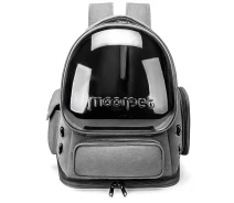 Придбати - переноску  Рюкзак-перенесення для кішок Taotaopets 251103 Panoramic Gray з прозорим вікном