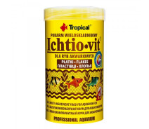 Придбати - корм для риби  Корм для всіх акваріумних риб Tropical Ichtio-vit у пластівцях 250 мл (5900469770047)