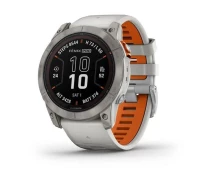 Придбати - смарт-годинник  Смарт-годинник Garmin Fenix ​​7X Pro Sapphire Solar Titanium w. Fog Gray/Ember O. Band (010-02778-14/15) (251511)