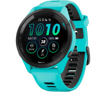 Придбати - смарт-годинник  Смарт-годинник Garmin Forerunner 265 Black Bezel з Aqua Case and Aqua/Black Silicone Band (010-02810-02) [89365]