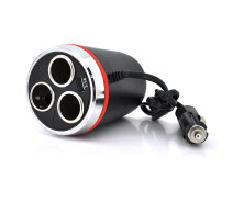 Придбати - розгалужувач і прикурювач  АЗП розгалужувач Olesson 1514, 12V-3 * 12V + USB, Black, Blister