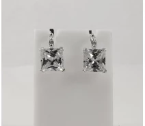 Придбати - срібну сережку  Сережки з великим каменем Maxi Silver 7935