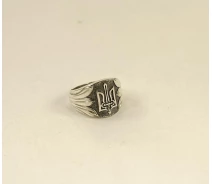 Придбати - срібне кільце  Печатка з гербом України Maxi Silver 8256 SE, розмір 17