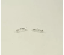 Придбати - срібну сережку  Сережки уздовж мочки вуха зірочки Maxi Silver 8780
