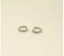 Придбати - срібну сережку  Сережки косички Maxi Silver 8499