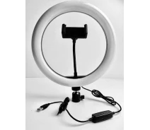 Придбати - кільцеве світло  Світлодіодне селфі кільце з тримачем для телефону Selfie Ring Light LL666 26 см 3 режими