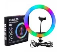Придбати - кільцеве світло  Кільцева LED-лампа для студійного освітлення Ring RGB MJ18 18см з пультом для фото та відео (12248)