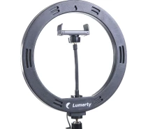 Придбати - кільцеве світло  Кільцева USB лампа LUMERTY Mini (25см - 20w) / світлодіодне LED кільце на настільному штативі з кріпленням для телефону