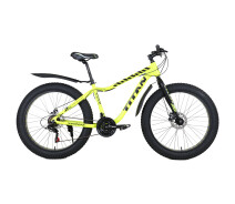 Придбати - велосипед  Велосипед Titan Crossover 26" Алюмінієва рама 17" Неон Чорний-Жовтий Фетбайк 4.0"