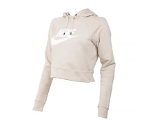 Придбати - жіночу спортивну кофту  Кофта жіноча Nike W NSW ESSNTL FLC GX CROP HDY Бежевий L (CJ6327-206 L)