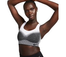 Придбати - жіночий спортивний топ  Топ жіночий Nike W NK SWSH FLYKNIT BRA чорно-білий DQ5119-010 Розмір XS (DQ5119-010_XS)