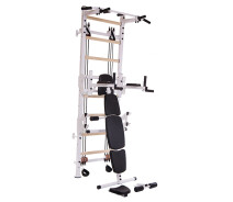 Придбати - Шведські стінки  Шведська стінка-стійка Крос Wood Full Pro L-2407 Біло-жовтий (58508146)