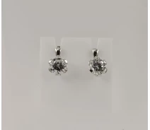 Придбати - срібну сережку  Сережки з каменем коло Maxi Silver 8094