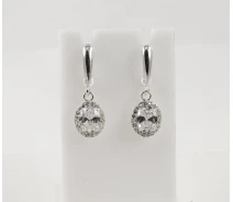 Придбати - срібну сережку  Сережки висячі з камінням Maxi Silver 7965