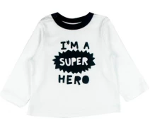 Придбати - дитячий реглан і лонгслів  Реглан MISHKA Little stars I am a super hero білий 80 (1071235-80)