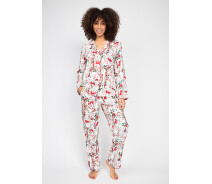 Придбати - жіночу піжаму  Піжама жіноча Cyberjammies Robyn 4981-4982 8/XS Білий з лісовим принтом (5051877365414)