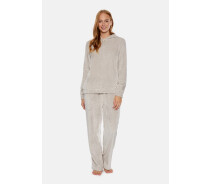 Придбати - жіночу піжаму  Піжама жіноча Pretty You London Chevron-Almond 2XL-3XL Світло-сірий (5056372016267)