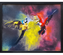 Придбати - картину  Фотокартина у дерев'яній рамі Parrots 1 40х50 см POS-4050-186