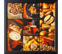 Придбати - картину  Фотокартина у дерев'яній рамі "Coffee 7", 20х20 см, POS-2020-050