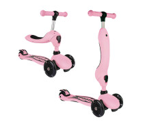 Придбати - самокат  Дитячий біговел трансформер 3 в 1 A1 Scooter Рожевий